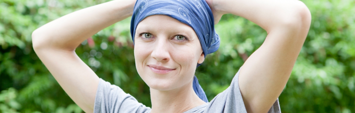 Photo of a woman in cancer treatment