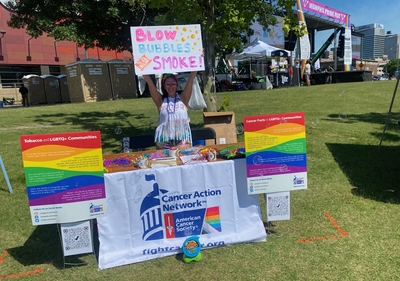 ACS CAN Volunteer at Pride Event